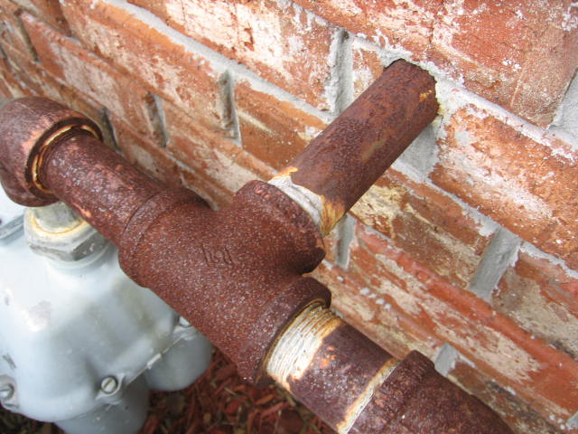 Natural Gas Lines And Propane LP Gas Lines Rust 